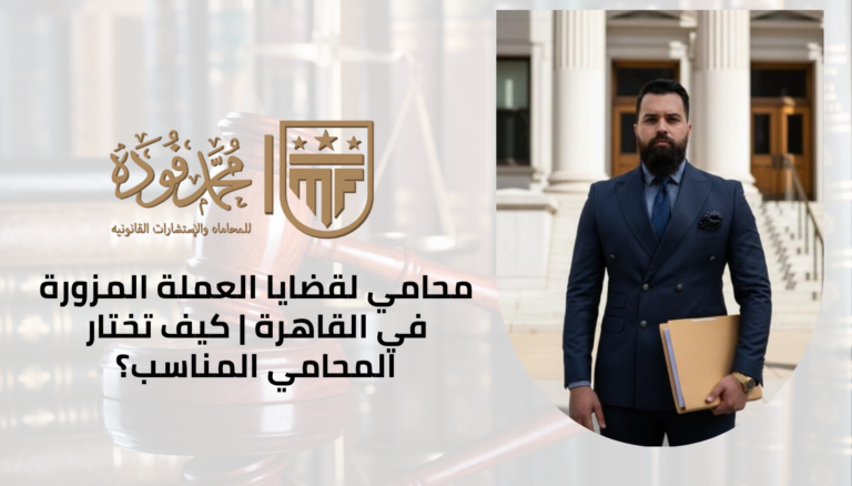 محامي لقضايا العملة المزورة في القاهرة | كيف تختار المحامي المناسب؟